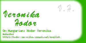 veronika hodor business card